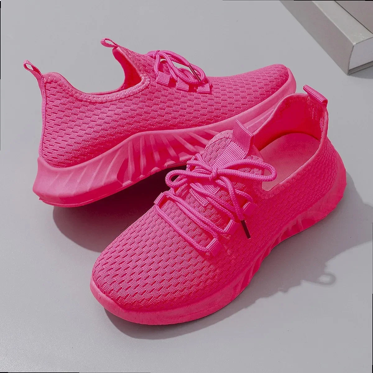 Women's Breathable Mesh Flat Shoes Casual Sports Sneakers Summer Walking Shoes Clearance Free Shipping