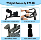 Home Gym Full Body Stretch Machine, PVC and Metal, Blue, Lumbar and Leg Stretch, Posture Correction