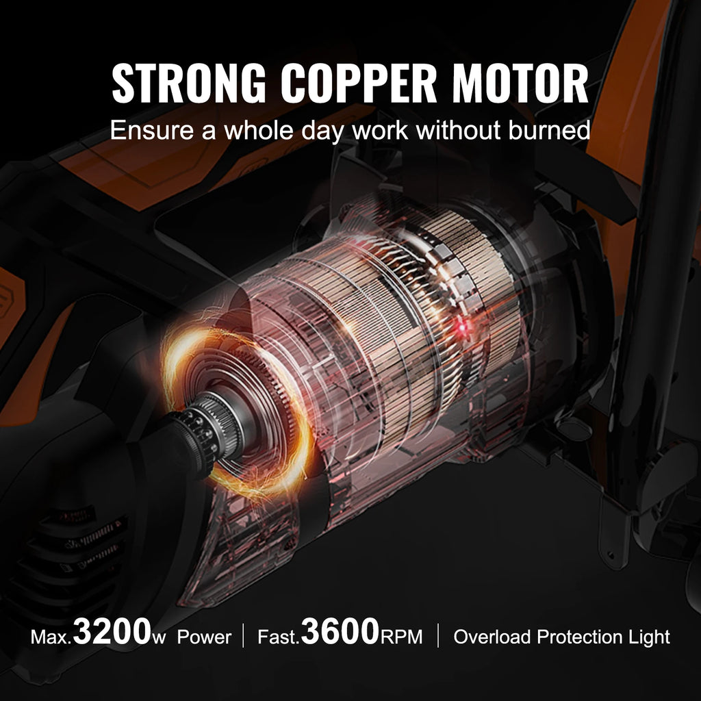 SucceBuy Electric Concrete Saw 16 in 3200 W Motor Circular Cutter with Max. 6 in Adjustable Cutting Depth Pump Blade for Brick