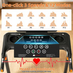 Walking Pad Treadmill, Treadmill with 12% Incline, 3-in-1 Foldable Treadmills for Home,12 HIIT Modes, Quiet Treadmill with Incline, 300 LBS Capacity, with App, Speaker, Heart Rate,and LED Display