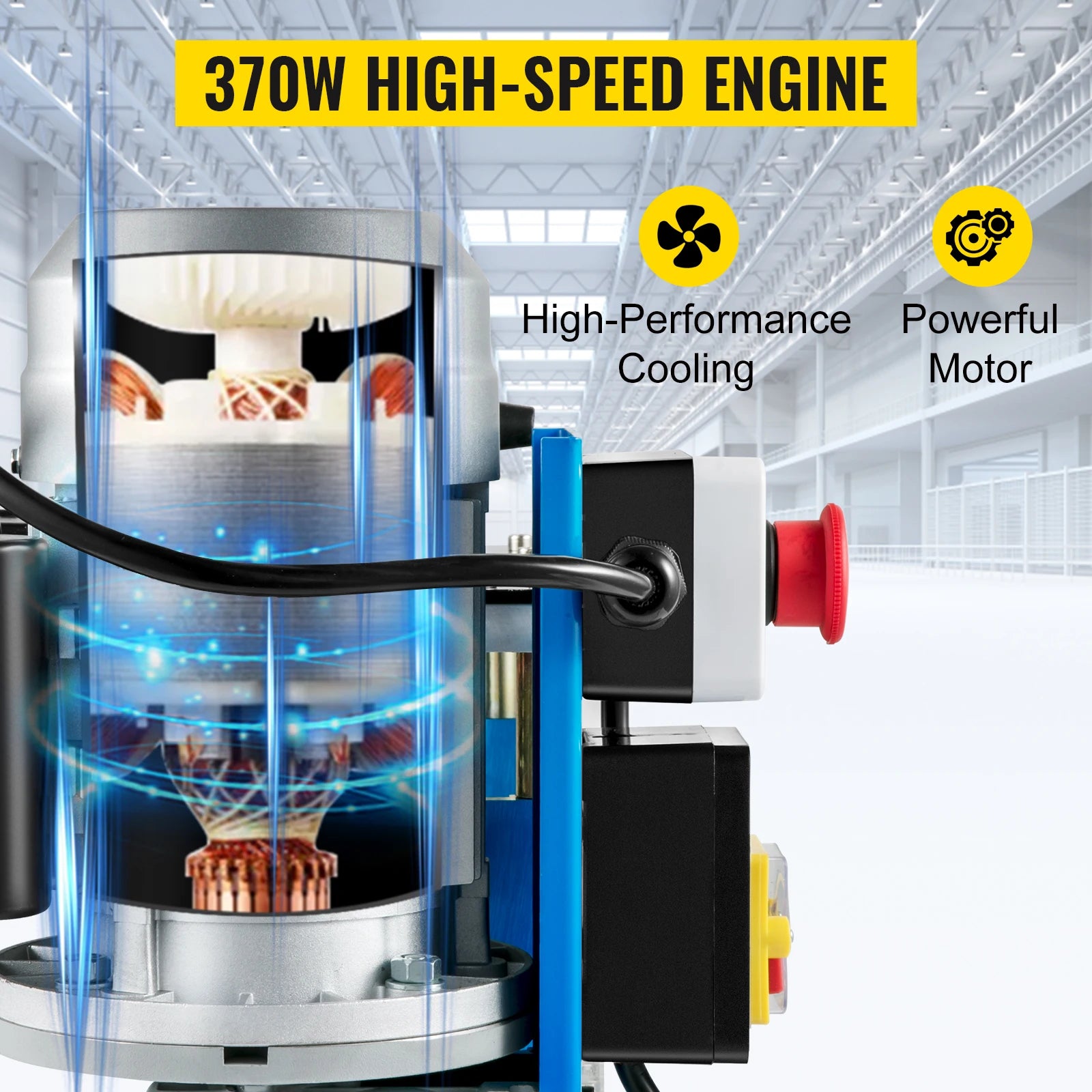SucceBuy Electric Wire Stripping Machine Cable Stripper 1.5-38mm 11 Channels Acrylic+Aluminum W/Blade for Scrap Copper Recycling