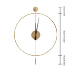 20in Wall Mounted Modern Non-Ticking Silent Metal Wall Clocks Battery Powered Round Classical Large Decorative Wall Clock