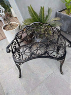Outdoor Park Yard Patio Balcony Use, Cast Aluminum, Copper, Anti-Rust, Double Seat
