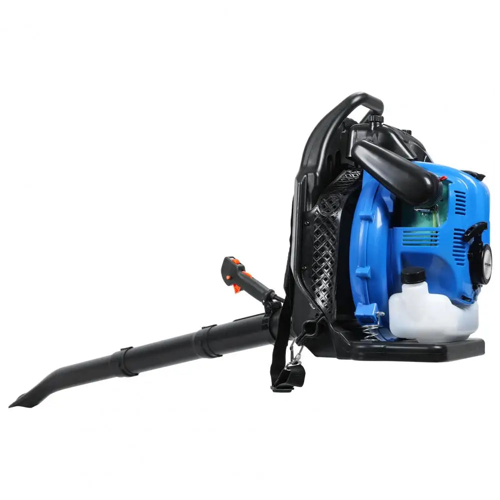 Leaf Blower Gas Powered Backpack Leaf Blower 4-Stroke Snow Blower for Lawn Care Yard Dust Debris (Blue)
