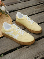 Plain Lace Up Low Top Sock Sneakers Breathable Lightweight Casual Running Shoes For Women Summer