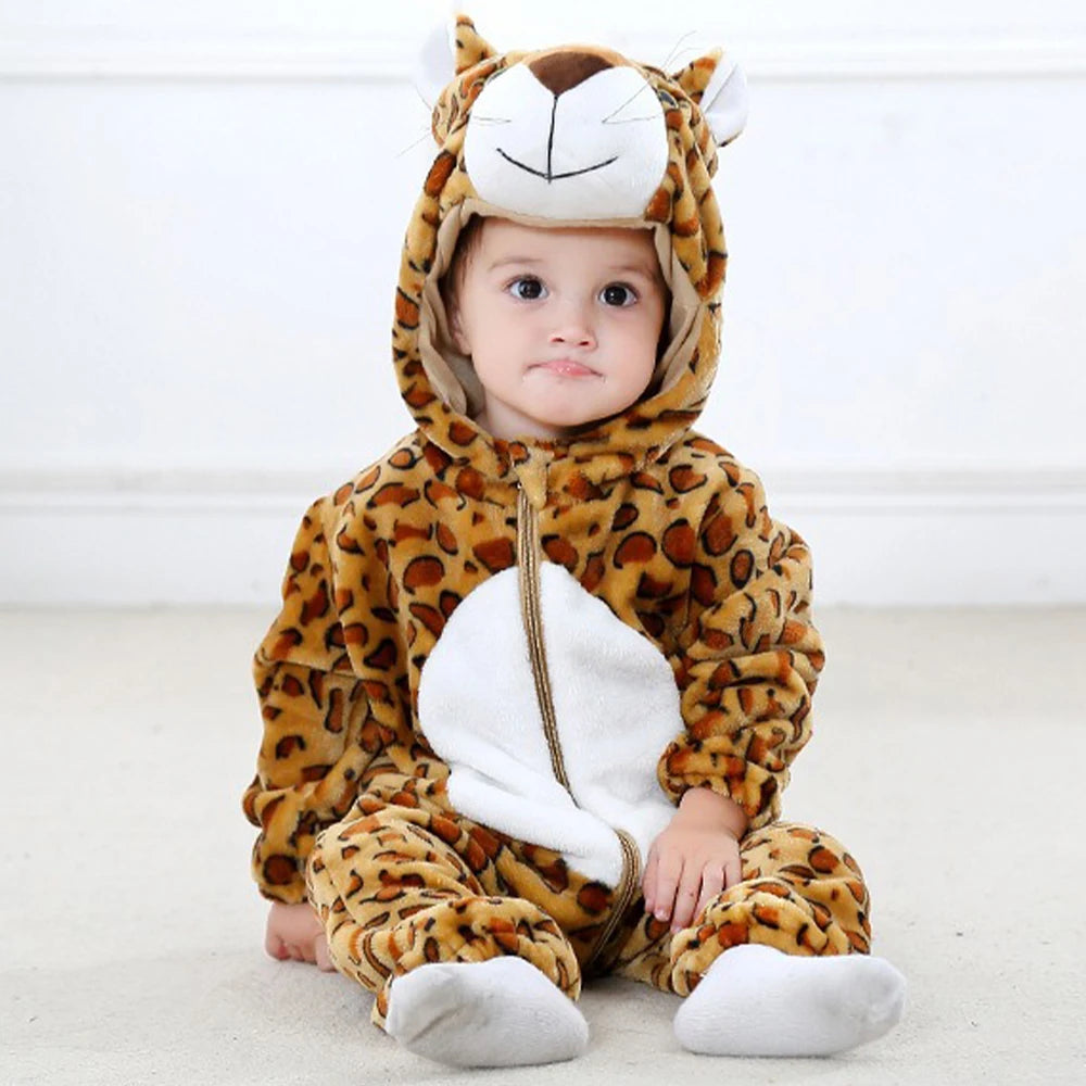Halloween Costume Adult Family Plush Fleece Animal Onesie Hooded Jumpsuit Pajamas Set Cute Creature Mascot Party Outfit