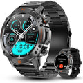 Rugged Smartwatch for Men: Waterproof, 170+ Modes, Fitness Tracker with Metal Band