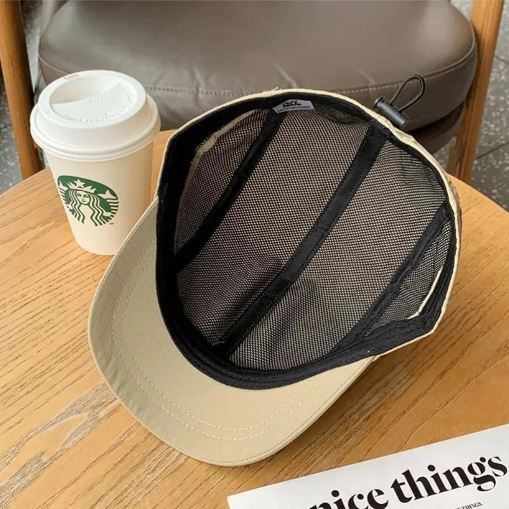 Thin Summer Outdoor Sunscreen Quick-drying Baseball Cap Men's Short Solid Color Light Board Baseball Cap