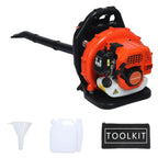 52CC Petrol Backpack Leaf Blower, 2-Stroke 550CFM Dust Blower, Cleaning Lawn Care Yard Work Landscaping Snow Removal Leaf Blower