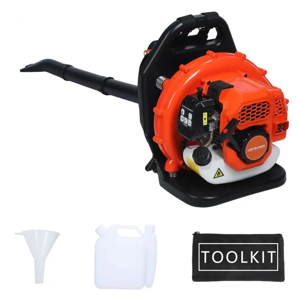 52CC Petrol Backpack Leaf Blower, 2-Stroke 550CFM Dust Blower, Cleaning Lawn Care Yard Work Landscaping Snow Removal Leaf Blower