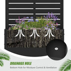 47"x24" Metal Raised Garden Bed with Trellis 2 Pack Outdoor Planter Box with Wheels and Drainage Holes for Climbing Plants Flow