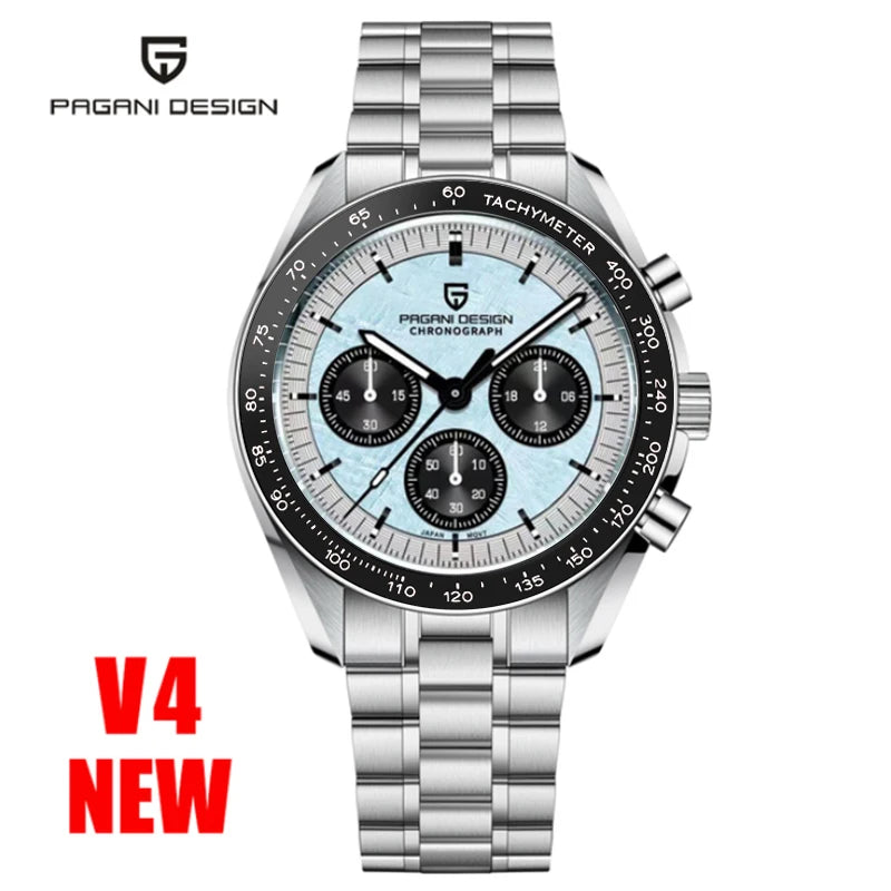 PAGANI DESIGN Moon Mens Watches Quartz Automatic Watch Men Luxury Sports VK63 Chronograph Waterproof Sapphire Reloj Hombre 2025