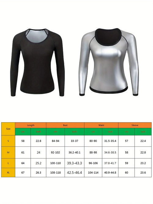 1pc Sauna Shirt For Men Long Sleeve Sweat Body Shaper Top T-Shirt Body Shaper Shirts For Workout Sports Exercise