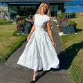XTOCEAN White Polka Dot Long Dress Summer Sexy High-Waisted Vintage Print Sleeveless Dress Casual Party Vacation New Women Dress
