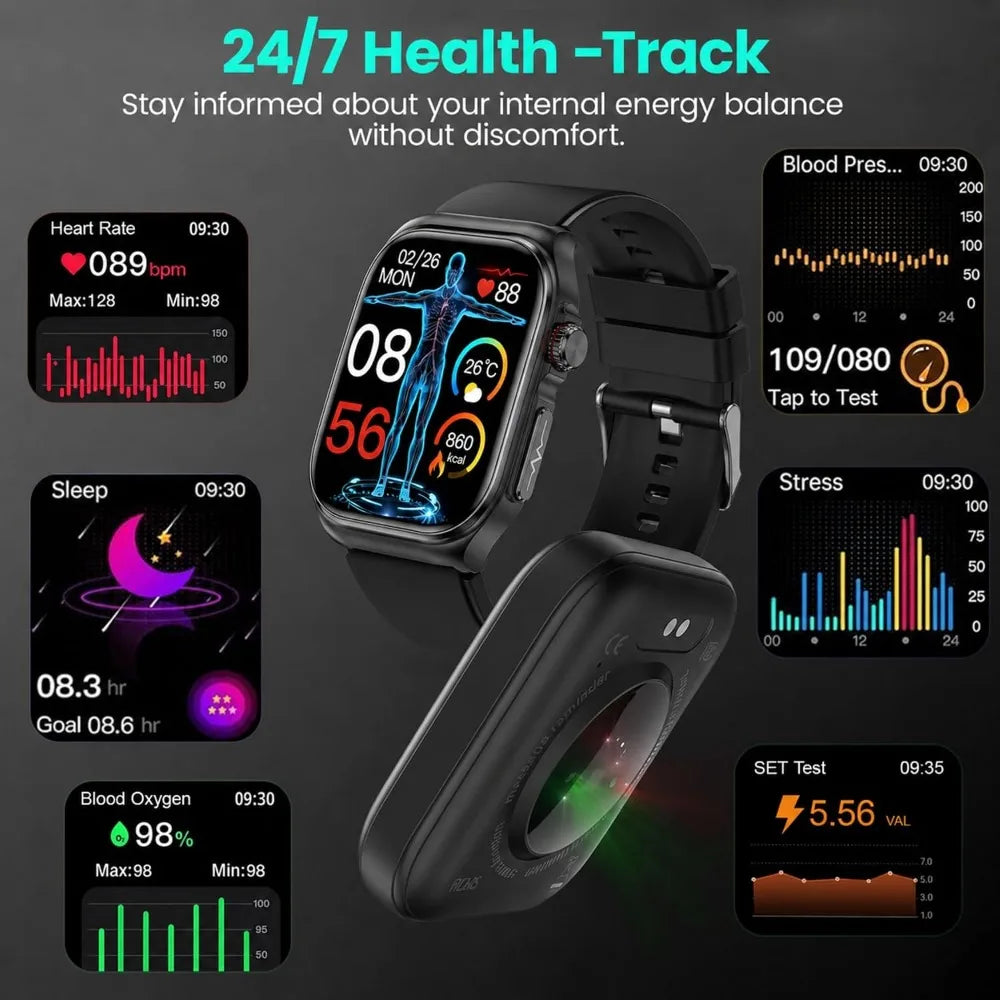 2.04" HD Smartwatch with Call and Health Features for Men and Women