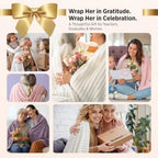 GentleSoft White Throw Blanket for Couch - Birthday Gifts for Women Mom Her Girls, Cozy Fleece Blanket for Sofa Bed, Living Roo