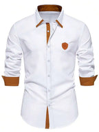 Mens Business Casual Long Sleeve Button Down Dress Shirt Formal