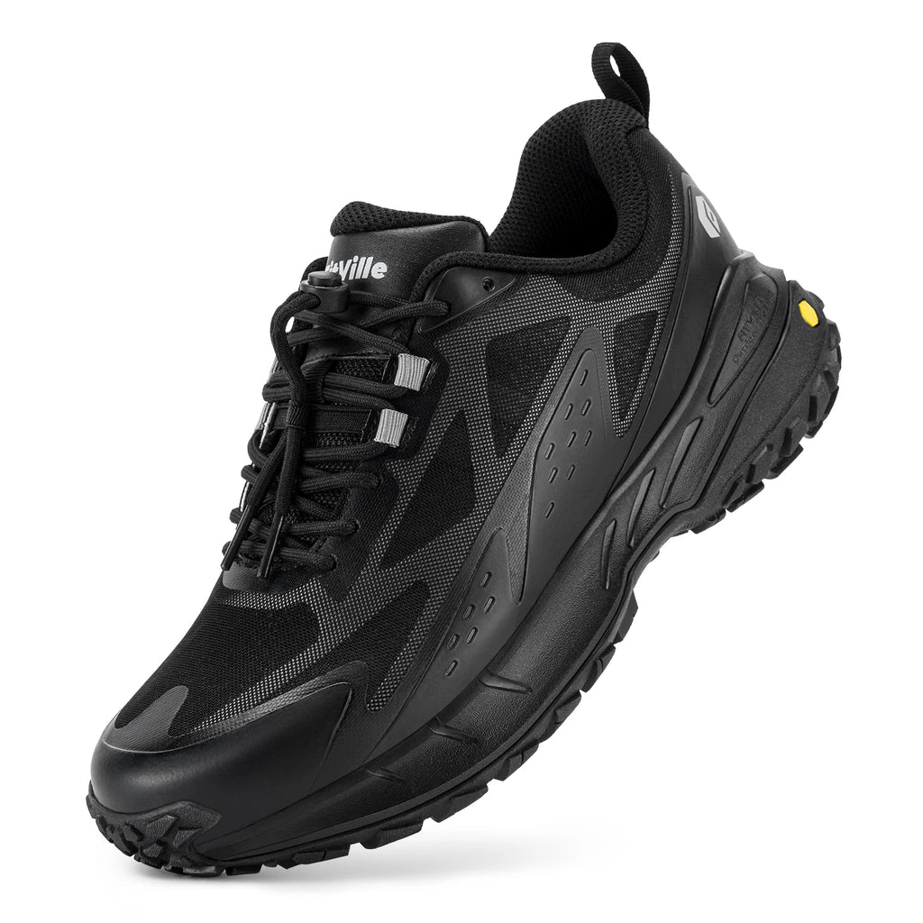 Fittington Wide Shoes For Man  Breathable Mesh Upper Sneakers Non-Slip Trekking Hiking Walking Shoes With High Arch Support