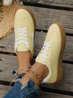 Plain Lace Up Low Top Sock Sneakers Breathable Lightweight Casual Running Shoes For Women Summer