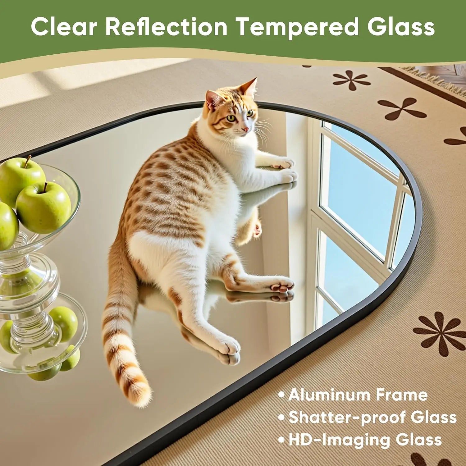 Arched Full Length Mirror 58 x 18 Inch, Full Body Mirror with Stand, Standing Hanging or Leaning Against Wall,, Customized