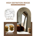 Arched Mirror Full Length, Standing Mirror Full Body, Large Floor with Stand for Wall Entryway Door Bedroom Bathroom Living Roo