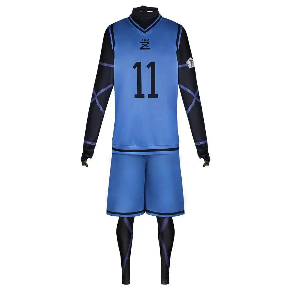 Blue Lock Cosplay Jersey No.11 Isagi Yoichi Bachira Meguru Chigiri Hyoma Kunigami Rensuke Football Uniform Costume