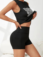 Women's High-Waisted Butt-Lifting Sports Shorts with Diagonal Pockets – Sexy Casual Running Fitness Yoga
