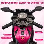 6V Kids Motorcycle, Electric Ride On Car Toy with Training Wheels, Working Headlight, Horn & Music,for Toddlers Boys Girls 3-6Y