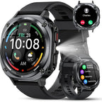 39mm HD Fitness Watch: Smartwatch for Men, Health Tracking, 114+ Sports Modes, Waterproof, 30-Day Battery, Black