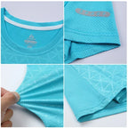 Summer Men Athletic Short Sleeve Dry Fit Sport T Shirt Polyester Breathable Gym Yoga Golf Workout Daily Top