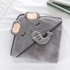 Toddler Bathrobe Infant Bath Towel Boy Girl Blankets Swaddle With Hood Cartoon Coral Fleece Towel Blanket Newborn Kids Bedding baby bath towel banheiras de bebê robôs bathrobes