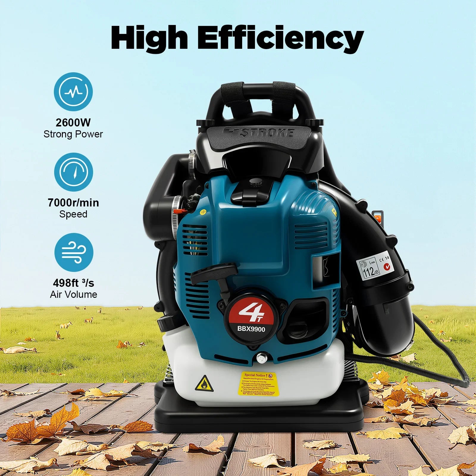 Petrol Backpack Leaf Blower 75.6 CC 4-Stroke Engine A Powerful Sweeper Machine And Cordless Garden Tool For Lawn Care Yard Debris And Snow Cleaning