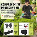 SucceBuy 43CC 6-in-1Multi-Functional Trimming Tools Gas Hedge Trimmer Weed Eater String Trimmer Brush Cutter Edger Pole Chainsaw