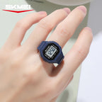 SKMEI 2699 New LED Digital Women Fashion Cool Rings Finger Watches Chronograph Plastic Watches Lady Jewelry （Cannot adjust size）