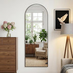 Arched Full Length Mirror 58 x 18 Inch, Full Body Mirror with Stand, Standing Hanging or Leaning Against Wall,, Customized