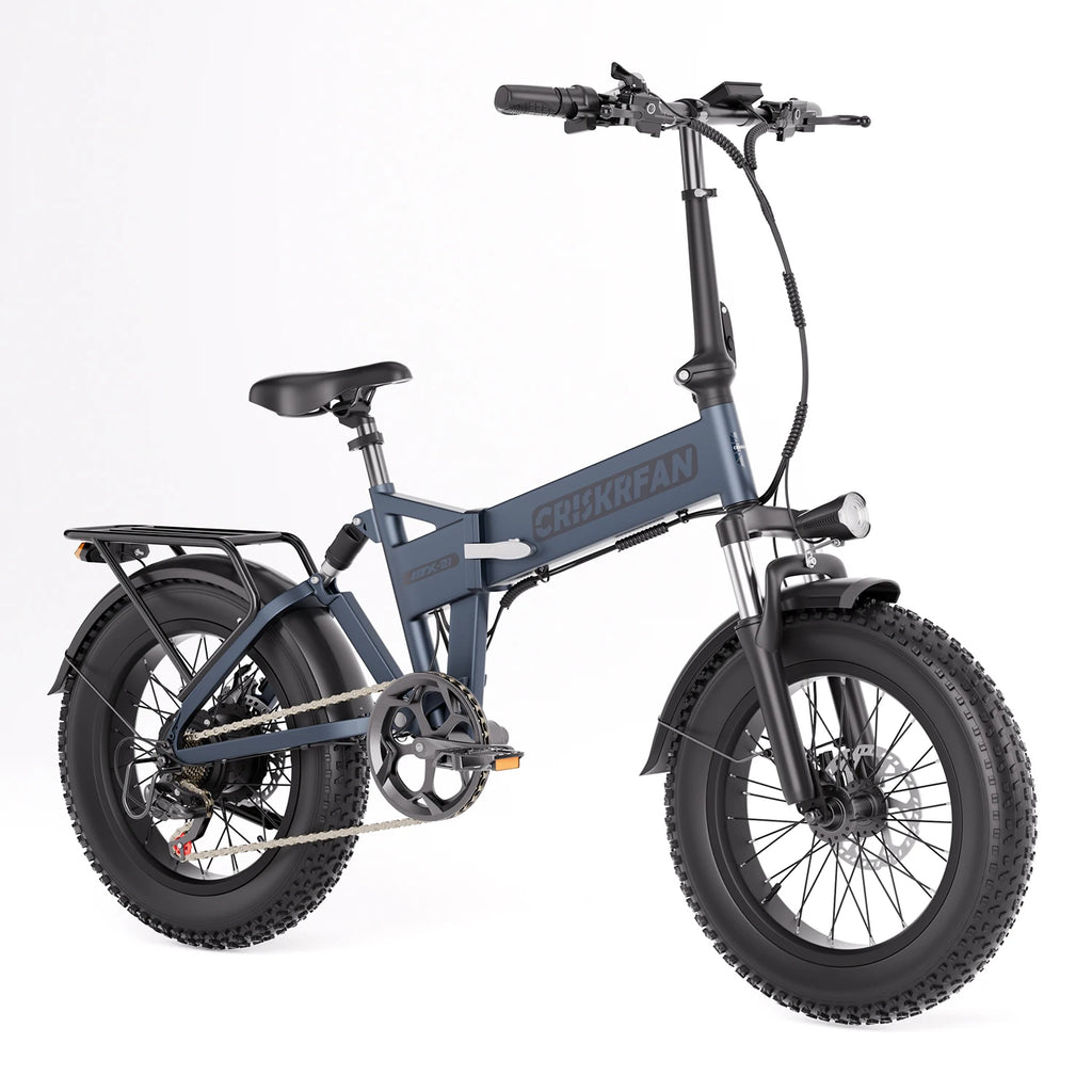MX-21 Foldable Adult Electric Bike 1000W Motor Removable 48V 15Ah Large Battery 20 All-Terrain Fat Tire E-bike