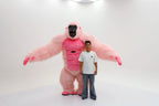 2.2M/2.6M Pink KingKong Gorilla Inflatable Costume Mascot Adult Character Cosplay Animal Birthday Party Set with Battery