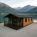 Luxury Foldable Container House with Terrace - Portable Modular Tiny House 1-3 Bedroom Custom Prefab House for Living