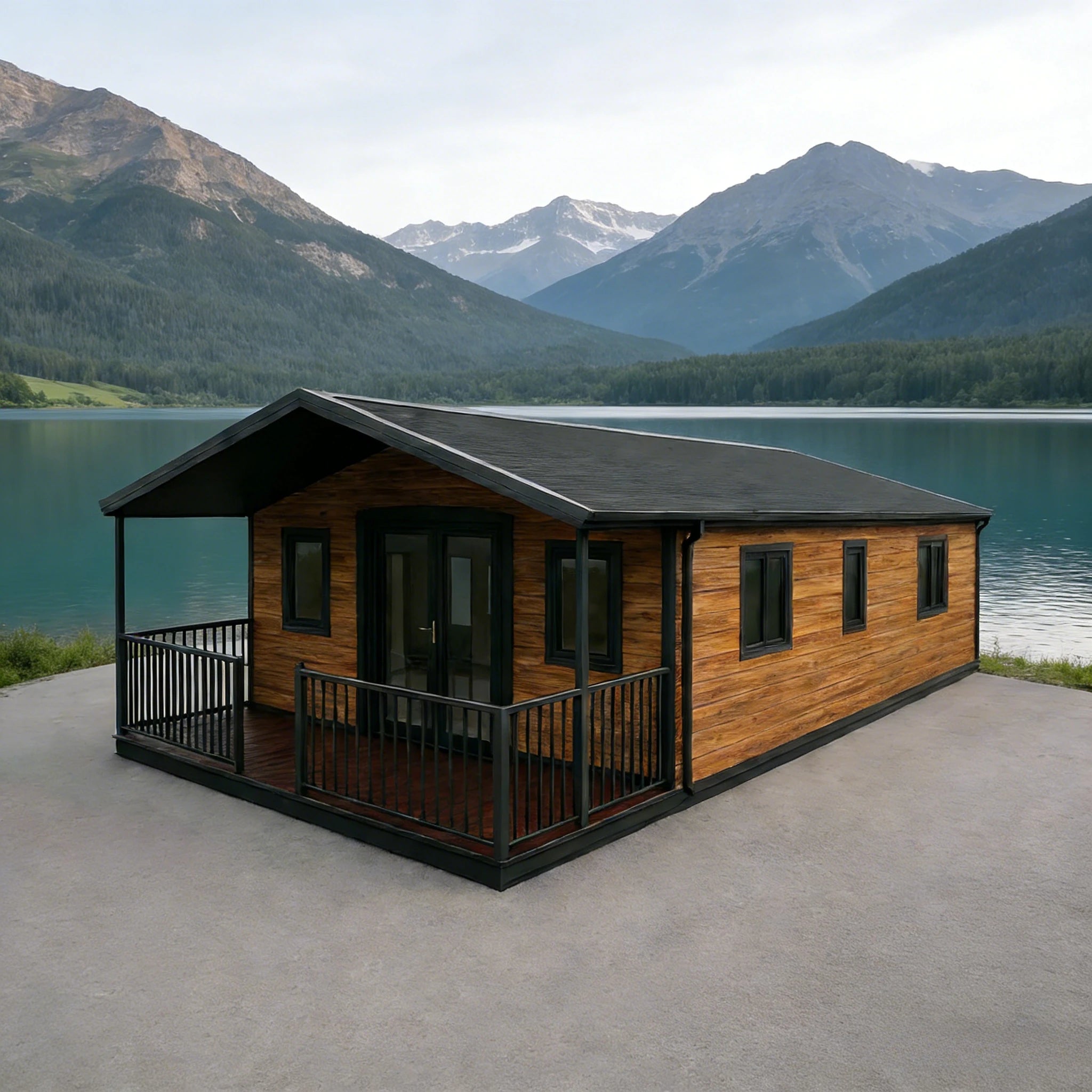 Luxury Foldable Container House with Terrace - Portable Modular Tiny House 1-3 Bedroom Custom Prefab House for Living