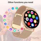 MEVADEN 1.32 inch Luxury Smartwatch Bluetooth Call Women Fashion Sports Fitness Tracker Health Monitor Smart Watch for Ladies