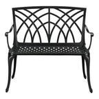 Aluminum Bench Garden Chair Porch Cast Conversation Patio for Outdoor Green