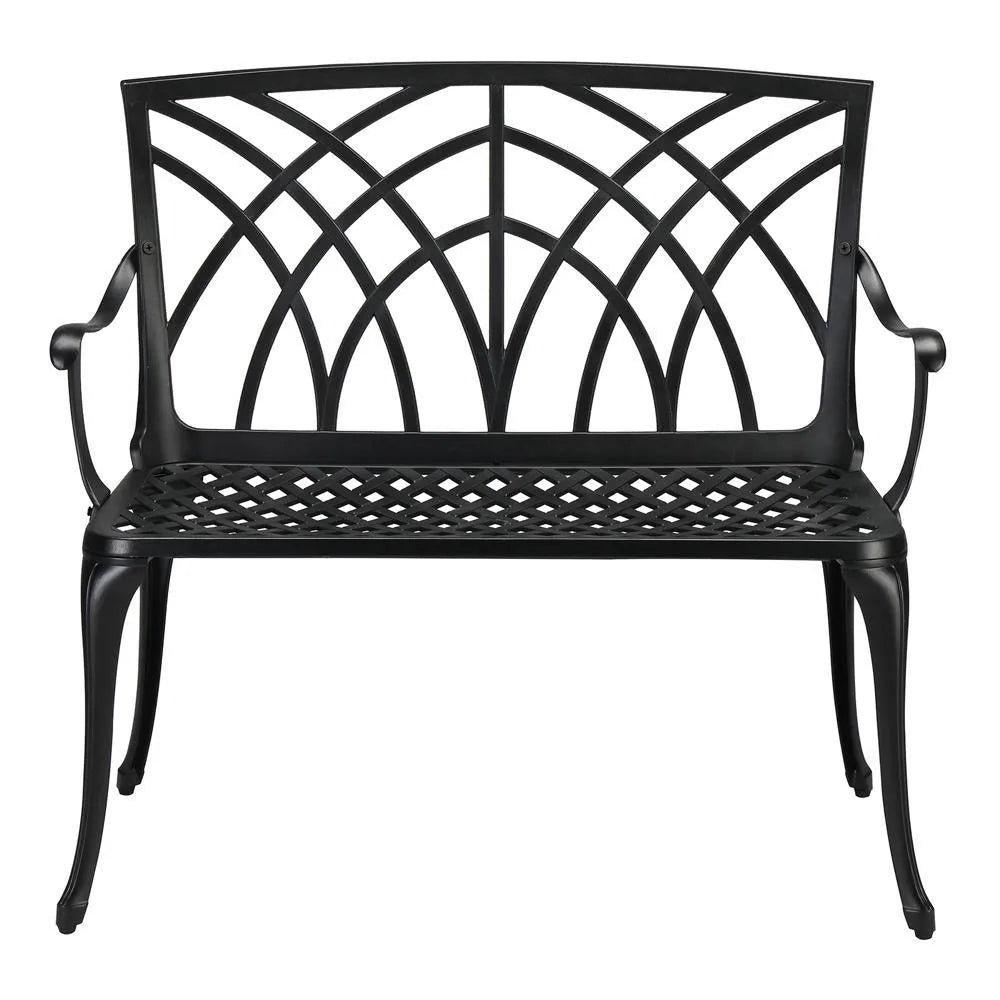 Aluminum Bench Garden Chair Porch Cast Conversation Patio for Outdoor Green