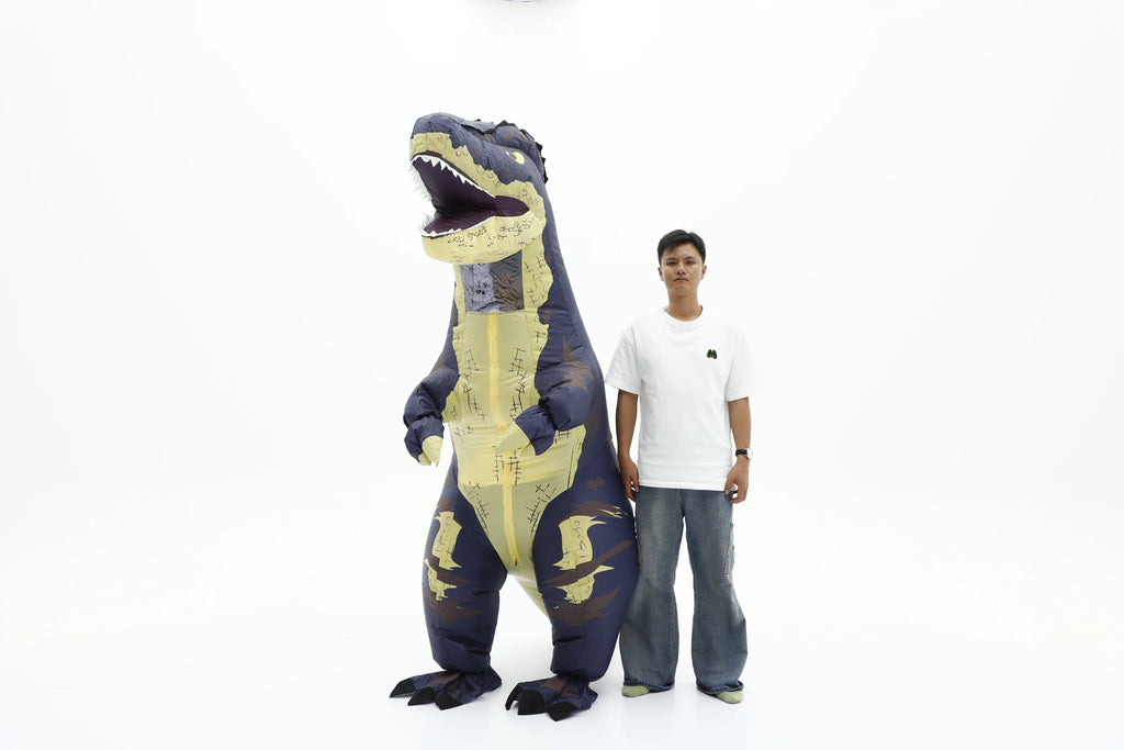 Cartoon Tyrannosaurus Rex Inflatable Costume Mascot Parade Adult Character Cosplay Animal Birthday Halloween Party Event Set