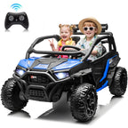 Joyracer 24V 4WD Kids Ride-On UTV, 4-Wheel Shock Absorption, Key Start, Slow Start, Music And LED Lights, 60-80 Mins Ride Time