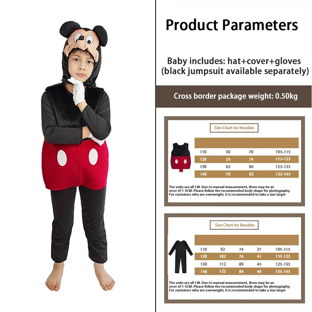 Halloween Costume Adult Family Mouse Cartoon Animal One Piece Romper Jumpsuit Set Party Outfit Plush Fleece