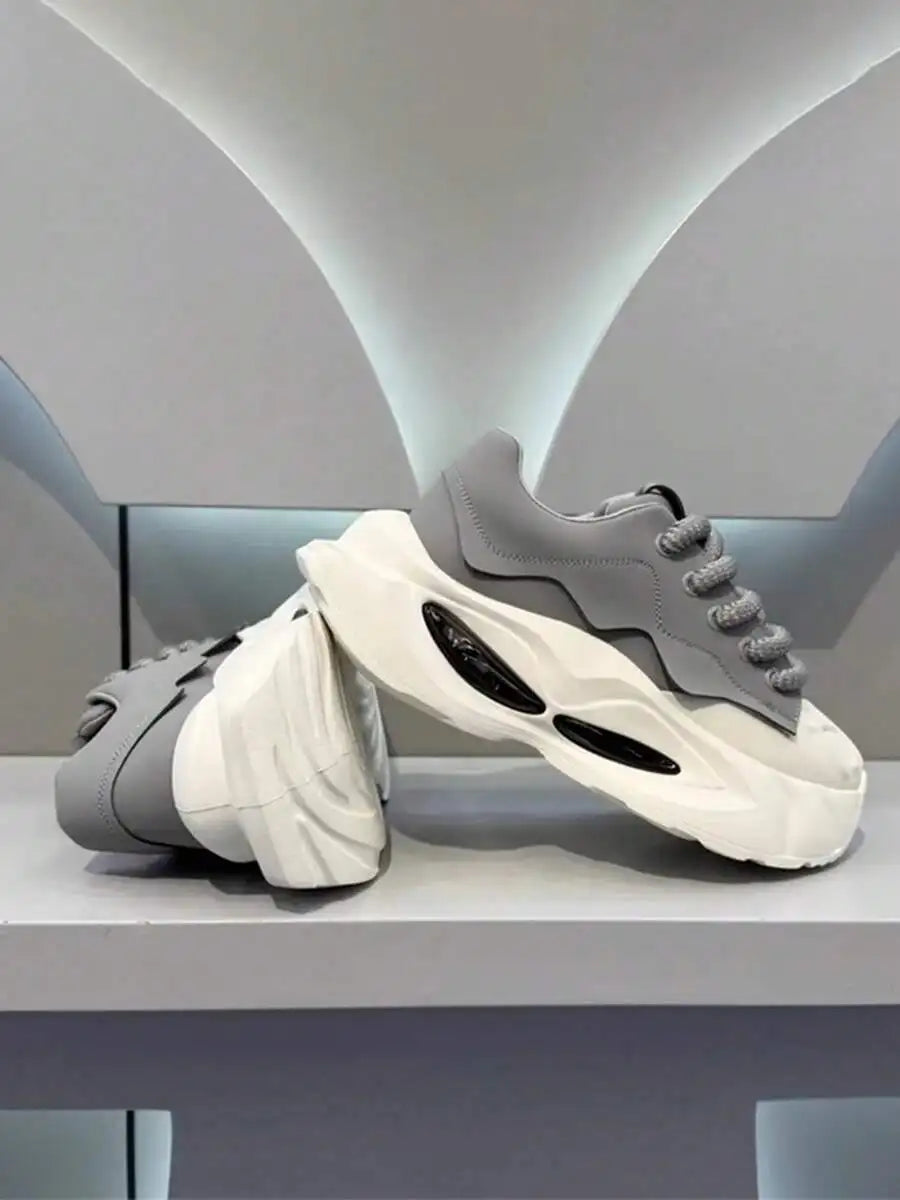 Breathable Lightweight Elevator Sneakers, Fashion Thick Sole Casual Outdoor Heightening Walking Shoes for Men Daily Use