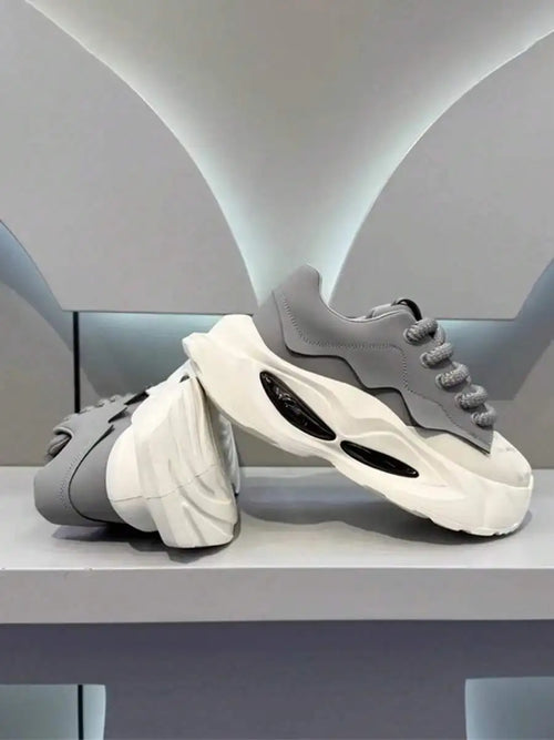 Breathable Lightweight Elevator Sneakers, Fashion Thick Sole Casual Outdoor Heightening Walking Shoes for Men Daily Use