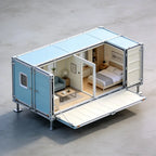 Durable 20ft Detachable Shipping Container House Luxury Prefabricated Living Accommodation Easy Setup Modular Tiny Home Kit