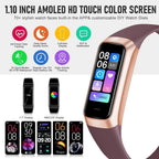 24/7 Heart Rate Monitor, Calorie and Sleep Tracker, 1.10" AMOLED Touch Screen Smartwatch for Men and Women
