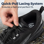 Fittington Wide Shoes For Man  Breathable Mesh Upper Sneakers Non-Slip Trekking Hiking Walking Shoes With High Arch Support